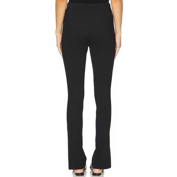 Anine Bing Kylie Slim Leg Ankle Slit Pants 32/XS Black High Rise Stretch Luxe - Picture 4 of 13